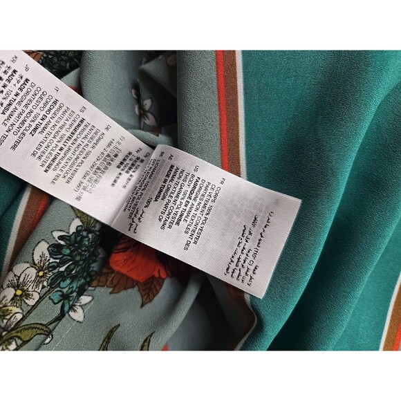 Sandro Paris Women's Maxi Dress Womens 38 US 6 Medium Green Floral - Picture 13 of 13